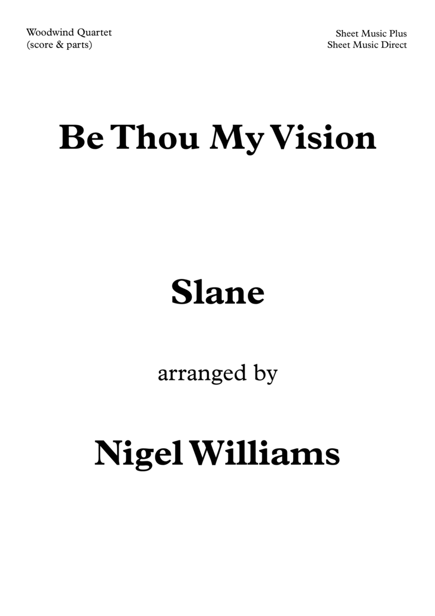 Be Thou My Vision, for Woodwind Quartet image number null