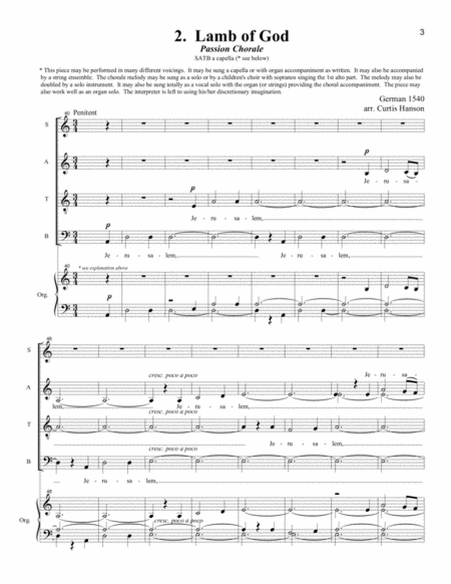 Six Anthems for Lent and Holy Week (SATB divisi)