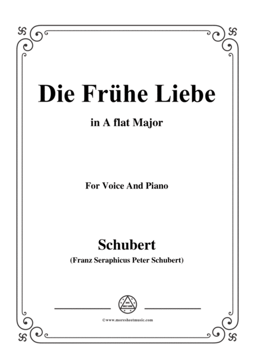 Schubert-Die Frühe Liebe,in A flat Major,for Voice&Piano image number null