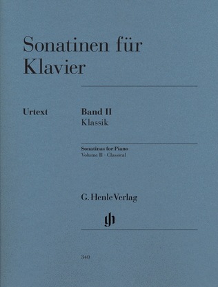 Book cover for Sonatinas for Piano – Volume II: Classic