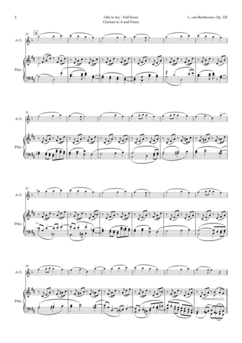 Ode to Joy by Beethoven for Clarinet in A image number null