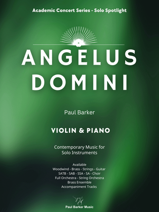 Book cover for Angelus Domini (Violin & Piano)