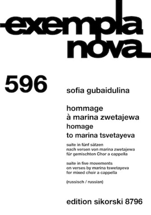 Book cover for Hommage a Marina Zwetajewa