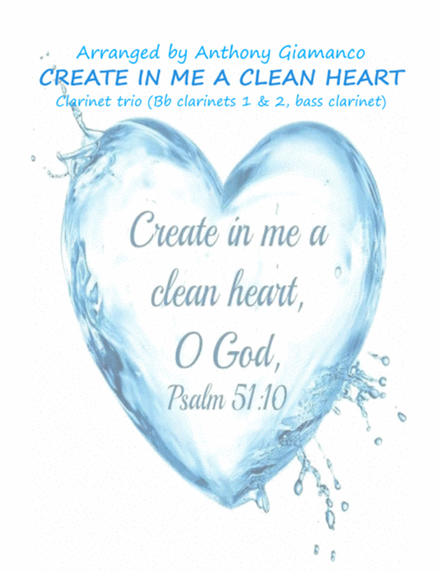 Create in Me a Clean Heart (clarinet trio) image number null