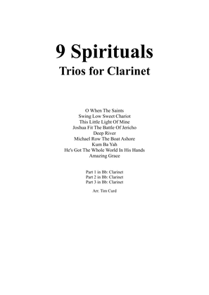 Book cover for 9 Spirituals, Trios For Clarinet