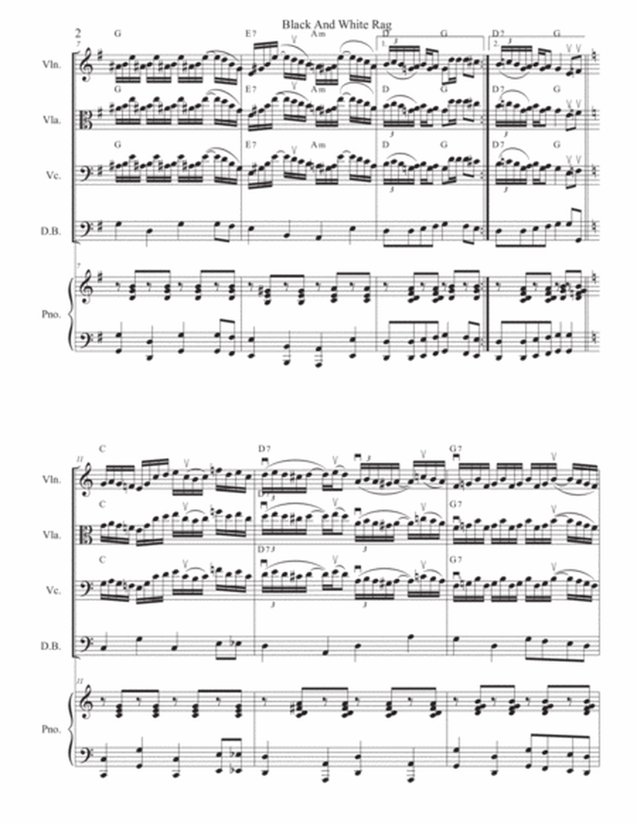 Black And White Rag for solo Violin/viola/cello image number null