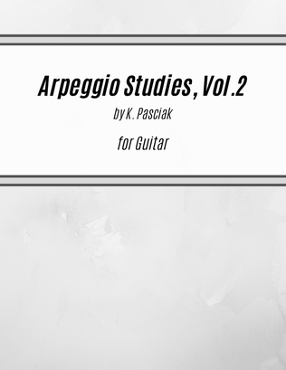 Book cover for Arpeggio Studies for Guitar, Vol. 2