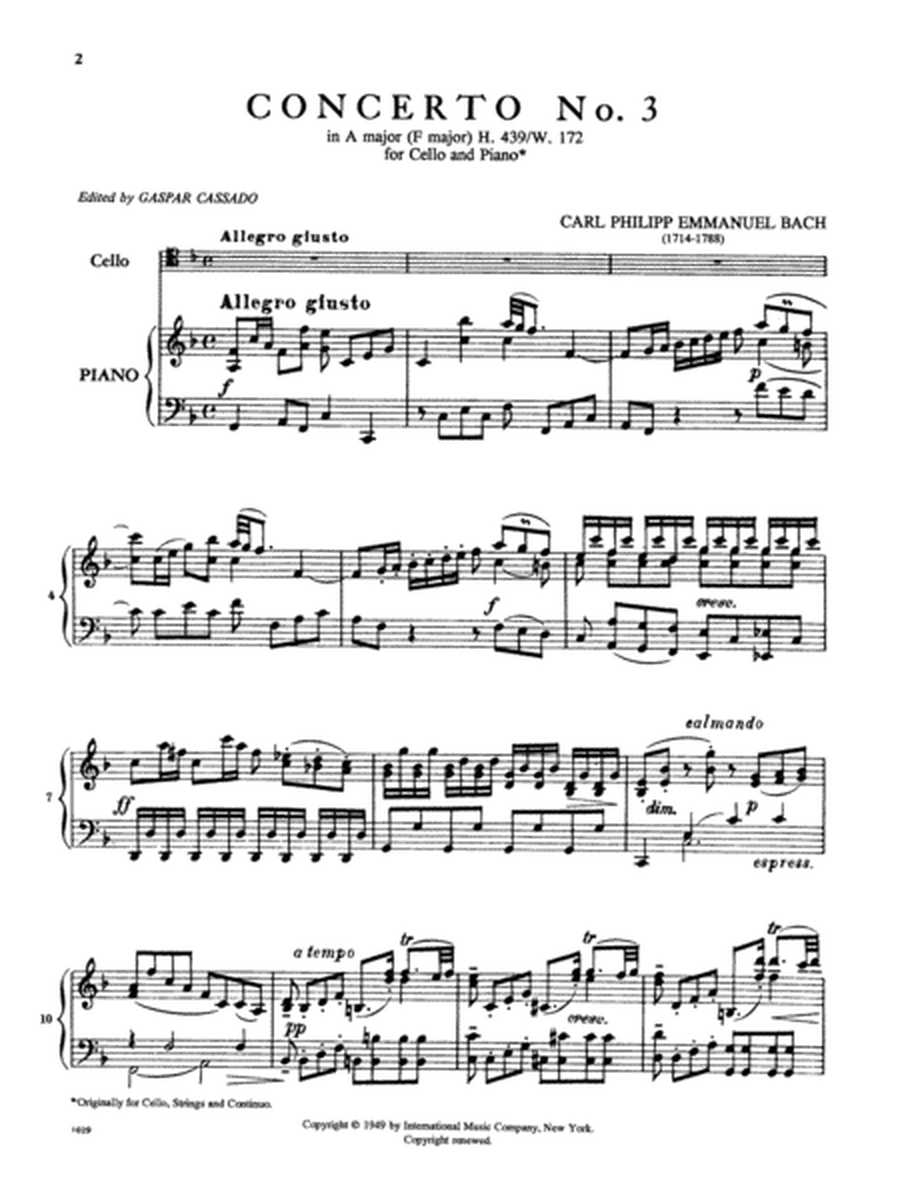 Concerto No. 3 In A Major