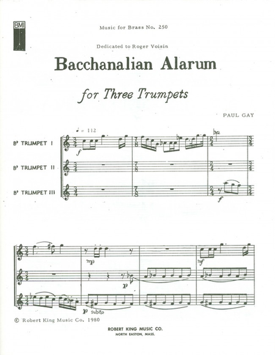 Bacchanalian Alarum - 3 Trumpets