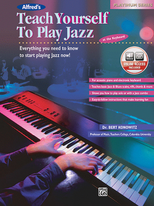 Book cover for Alfred's Teach Yourself To Play Jazz at the Keyboard - Book/digital audio