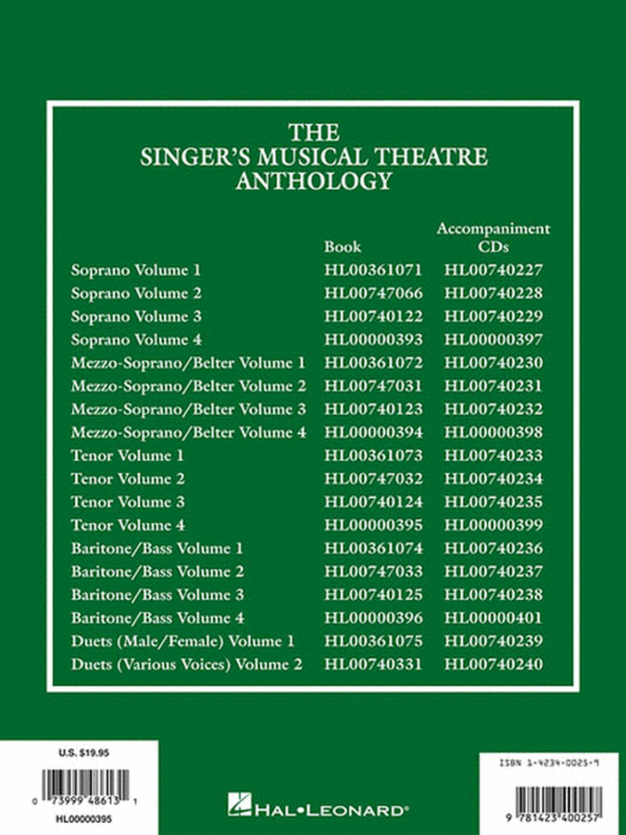 Singer's Musical Theatre Anthology – Volume 4 image number null