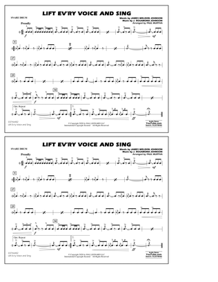 Book cover for Lift Ev'ry Voice and Sing (arr. Paul Murtha) - Snare Drum
