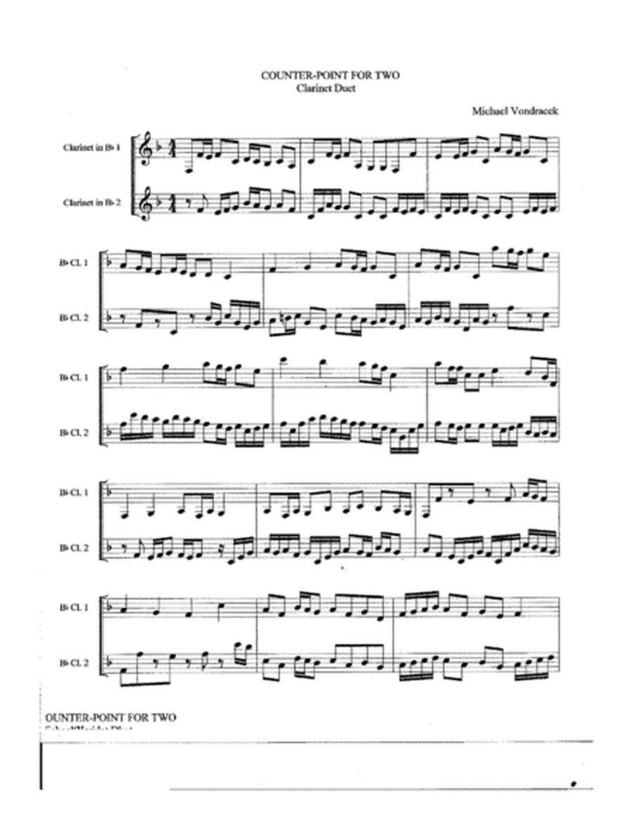Counterpoint for Two Clarinets