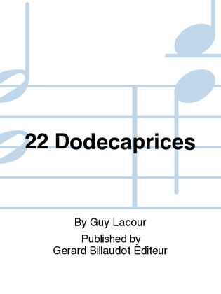 Book cover for 22 Dodecaprices