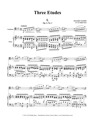 Three Etudes for Trombone and Piano