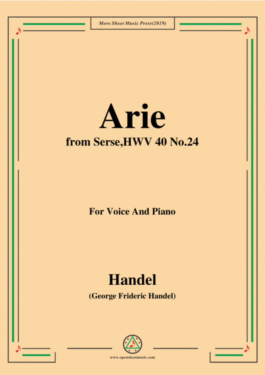 Handel-Arie,from Serse HWV 40 No.24,for Voice&Piano image number null