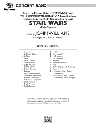 Book cover for Star Wars Main Theme: Score