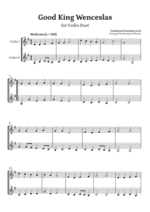Book cover for Good King Wenceslas (Violin Duet) - Beginner Level