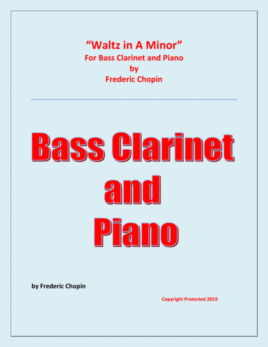 Waltz in A Minor (Chopin) - Bass Clarinet and Piano - Chamber music image number null