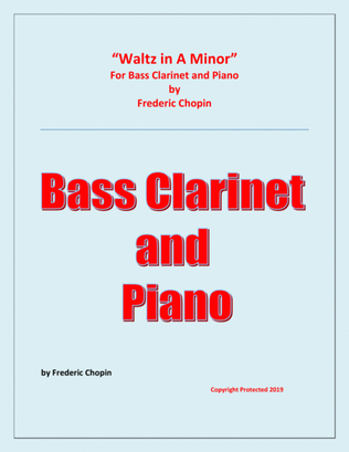 Book cover for Waltz in A Minor (Chopin) - Bass Clarinet and Piano - Chamber music