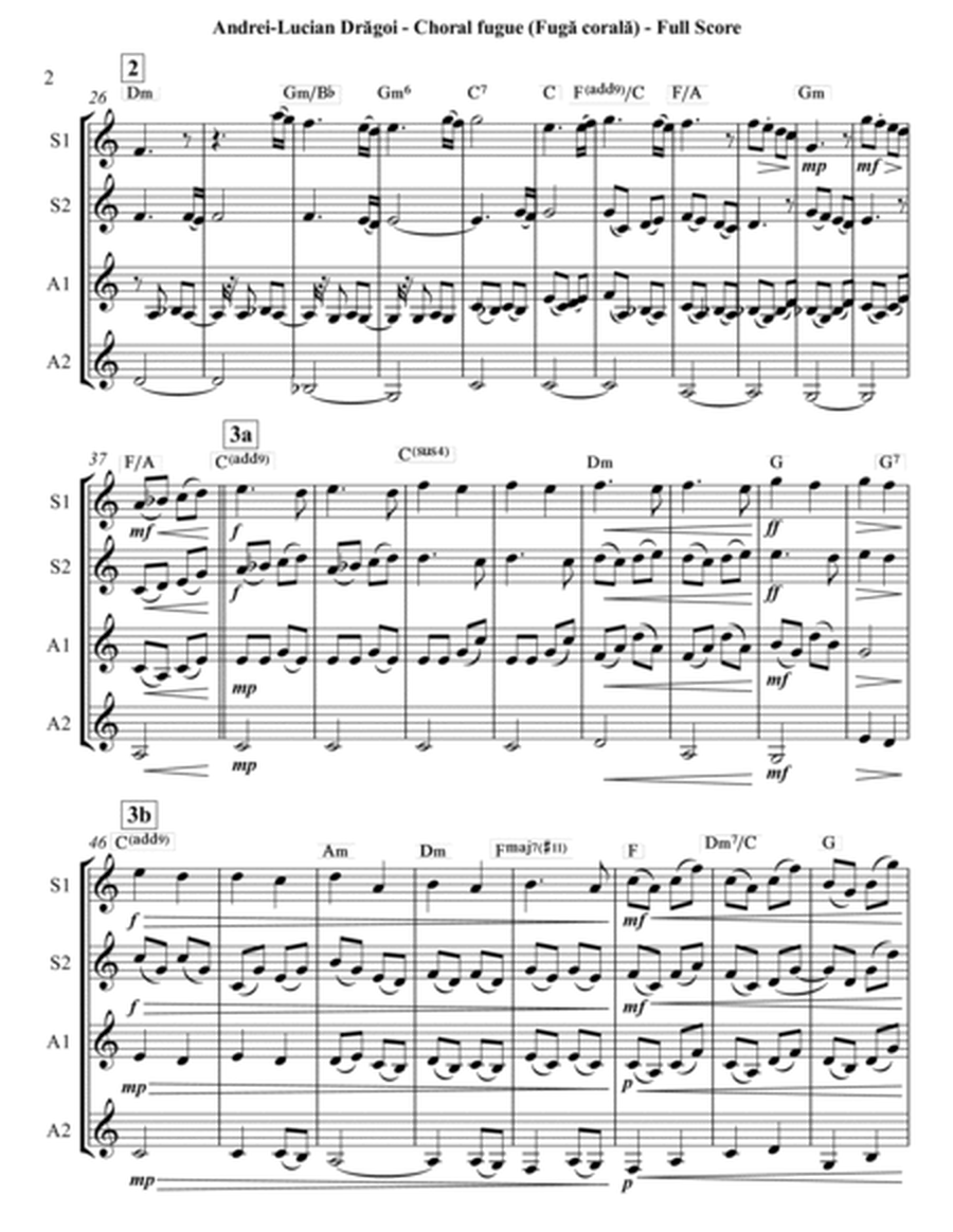 Choral fugue (Fugă corală) - miniature for two opera sopranos and alto (female) choir (or two alto image number null