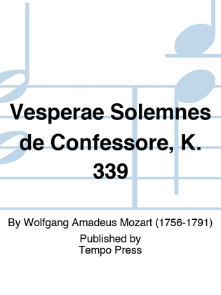Book cover for Vesperae Solemnes de Confessore, K. 339