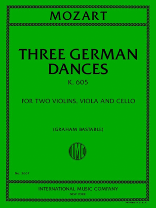 Book cover for Three German Dances, K. 605
