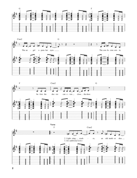 Lightning Crashes Sheet Music, Live