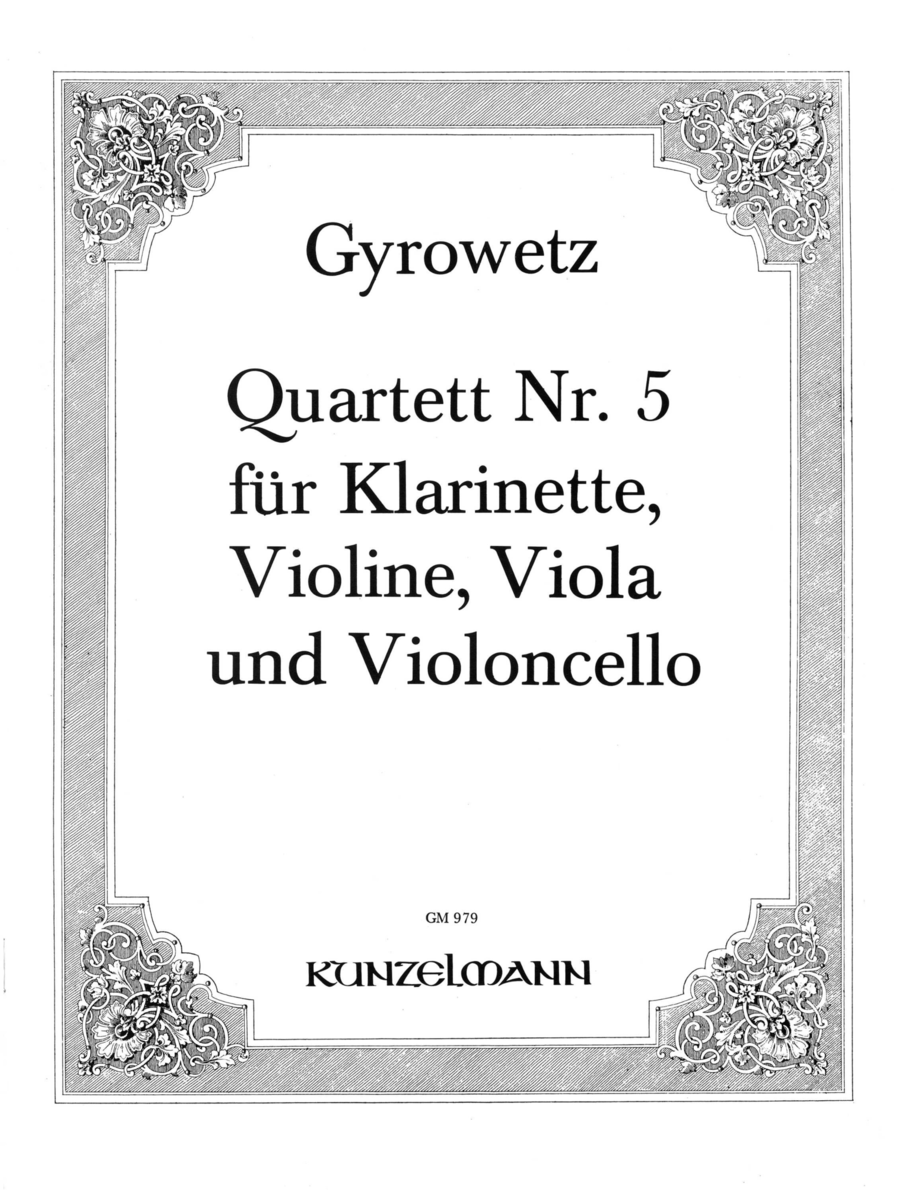Clarinet Quartet No. 5
