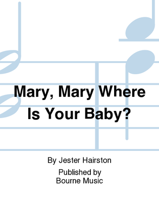 Book cover for Mary, Mary Where Is Your Baby?