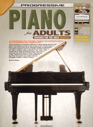 Book cover for Progressive Piano For Adults Book/CD/2DVDs Plus Bonus DVD-Rom