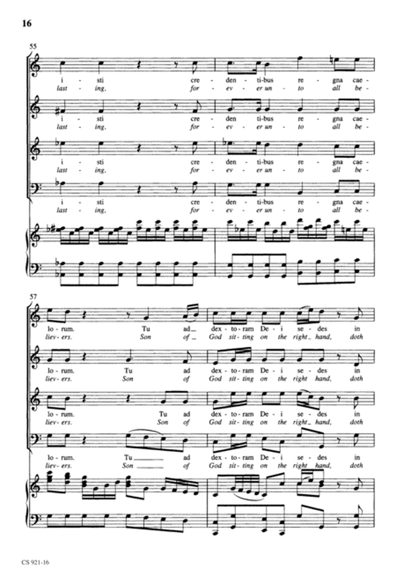 Te Deum - Choral Score