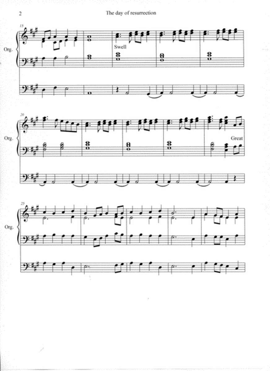 The day of resurrection - Hymn Prelude based on the hymn tune Ellacombe