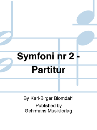 Book cover for Symfoni nr 2 - Partitur