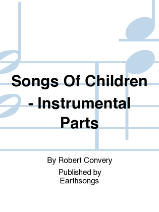 Book cover for songs of children inst. parts