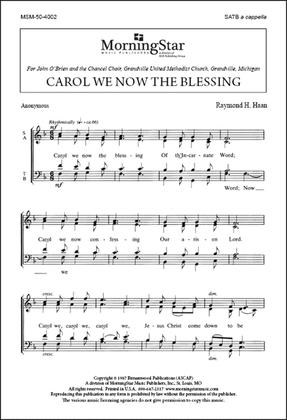 Book cover for Carol We Now the Blessing