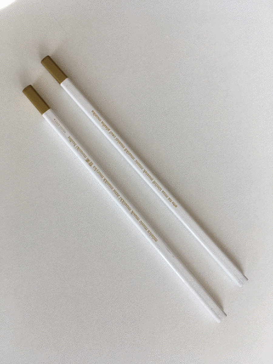 Pencil MUSICA white - gold - square