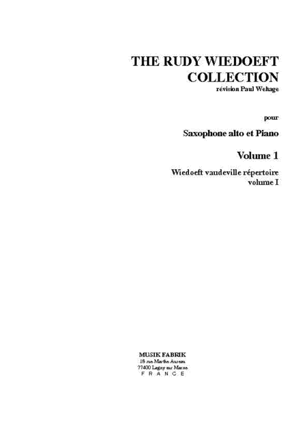 Wiedoeft Collection, Volume 1