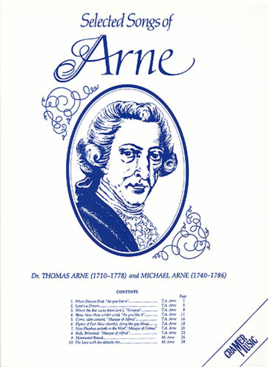 Thomas Arne: Selected Songs