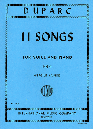 Book cover for Eleven Songs For High Voice. (F. & E.)