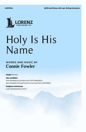 Book cover for Holy Is His Name