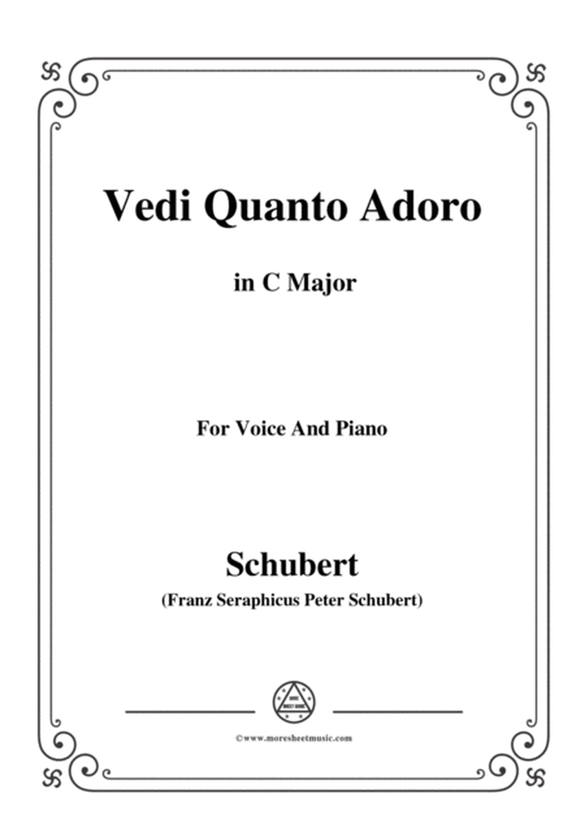 Schubert-Vedi Quanto Adoro,in C Major,for Voice&Piano image number null