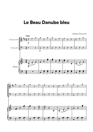 Book cover for Johann Strauss II - Le Beau Danube bleu for Clarinet, Cello and Piano