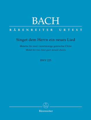 Book cover for Singet dem Herrn ein neues Lied, BWV 225