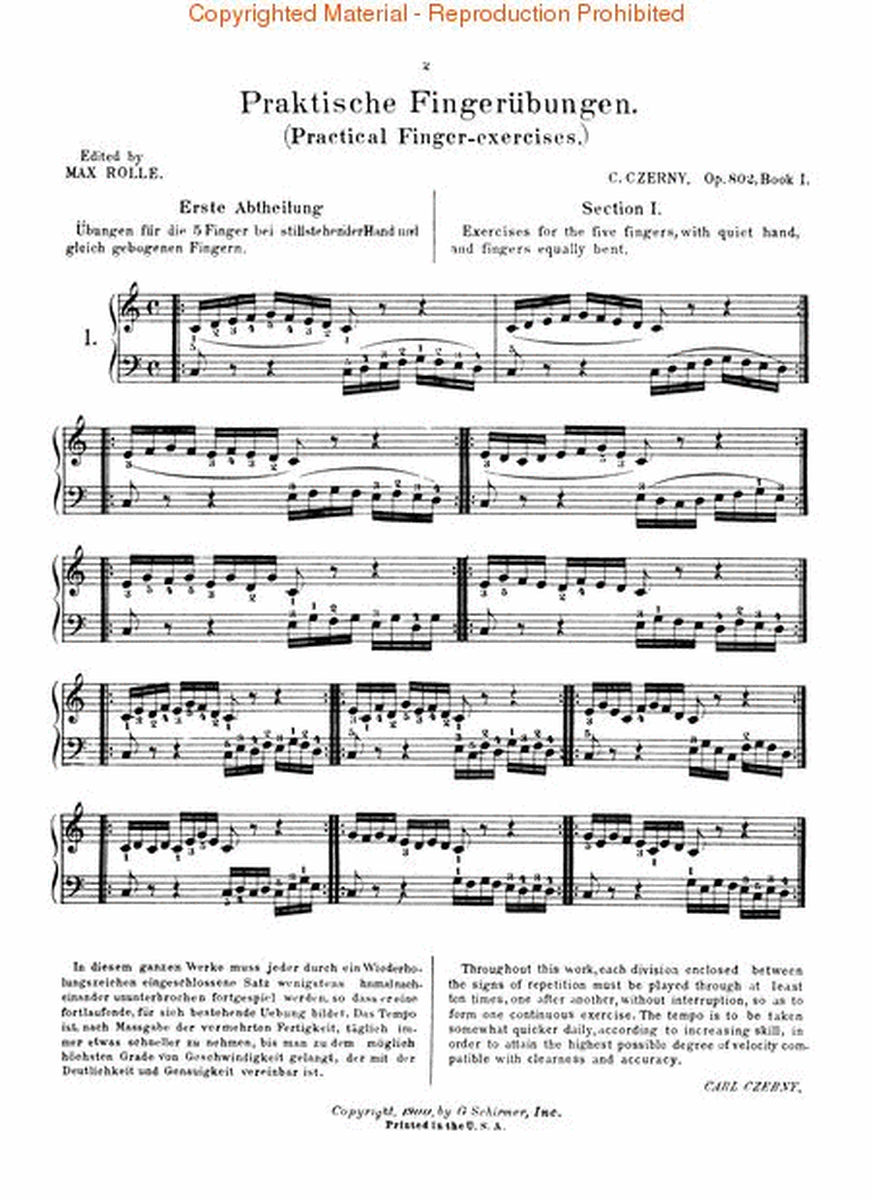 Practical Finger Exercises, Op. 802 (Complete)