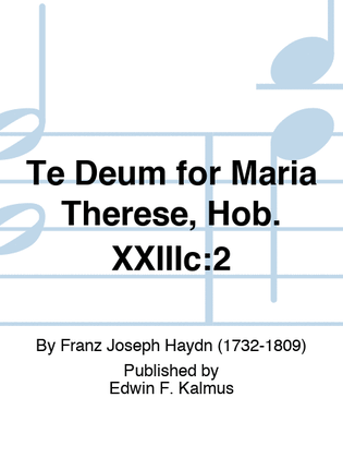 Book cover for Te Deum for Maria Therese, Hob. XXIIIc:2