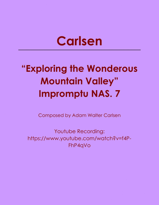 Book cover for Exploring the Wonderous Mountain Valley Impromptu NAS. 7