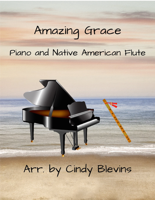 Book cover for Amazing Grace, for Piano and Native American Flute