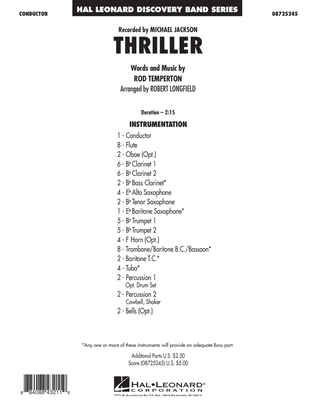 Book cover for Thriller - Full Score