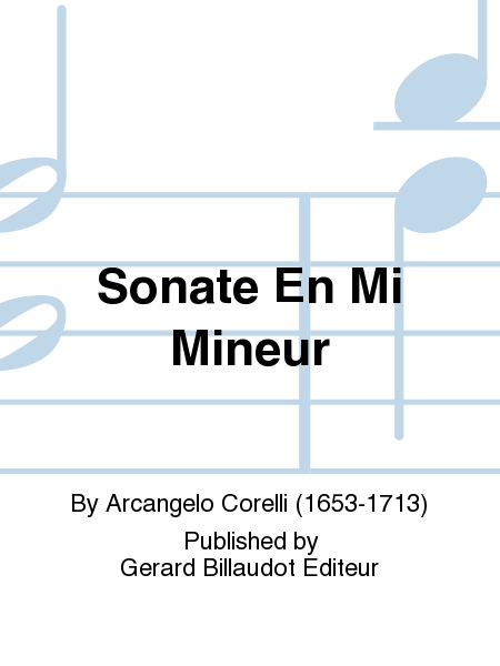 Sonate En Mi Mineur